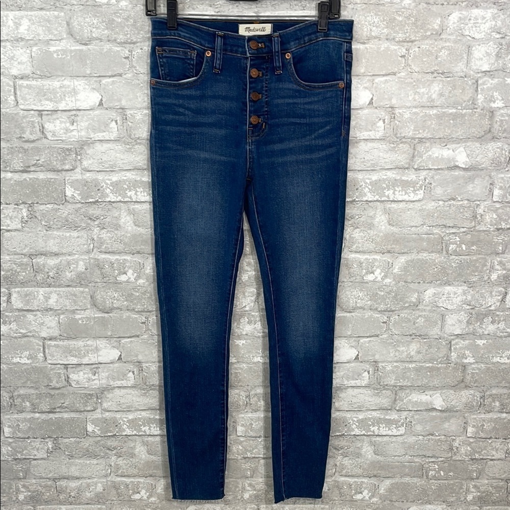 Madewell Blue 9” Mid Rise Skinny Jeans